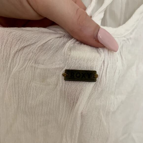 Roxy strappy white sun dress / swim cover-up size S - Picture 8 of 14